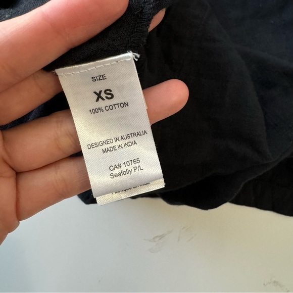 Seafolly Australia Gardenia Playsuit / Romper in Washed Black XS - Picture 12 of 13